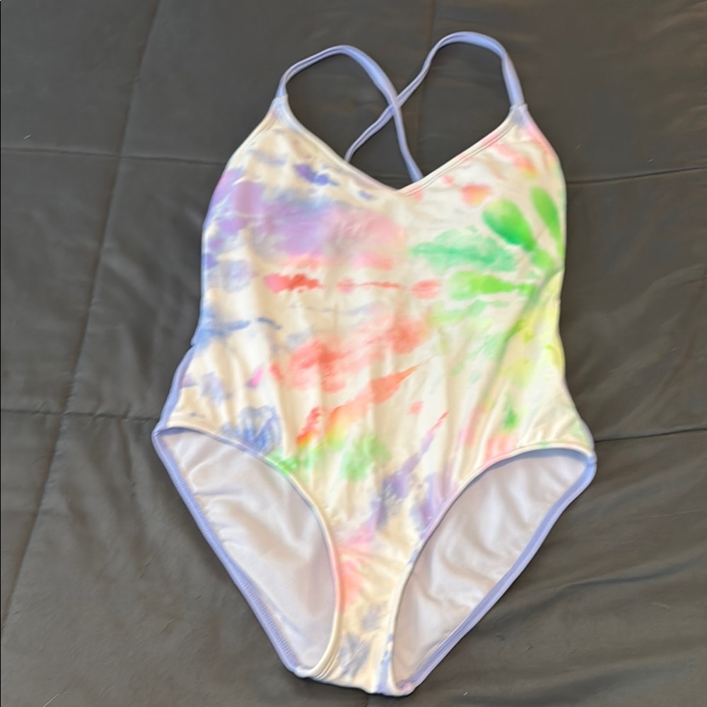 Pastel Criss-Cross One Piece Swimsuit